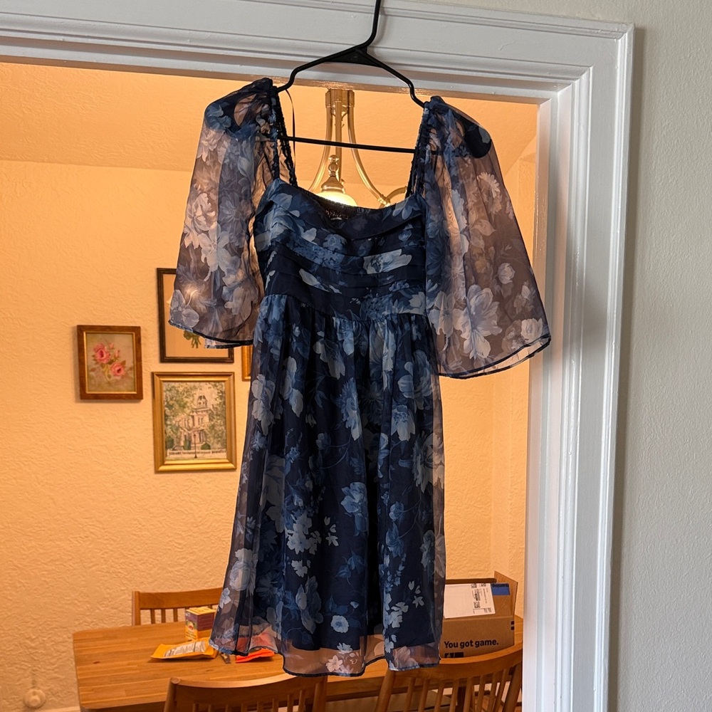 Abercrombie Floral Sheer Sleeve Dress